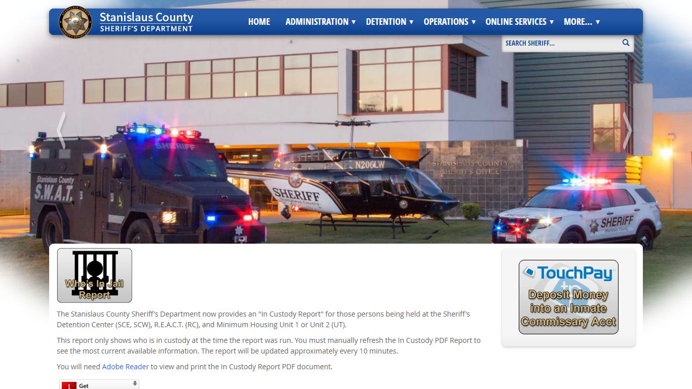 Who's in Custody - Stanislaus County Sheriff's Department